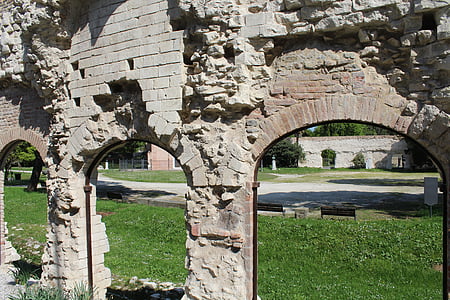 Romeinse arena in Padua, ruïnes, Archi, oudheid, Romeinen, Romano, oude