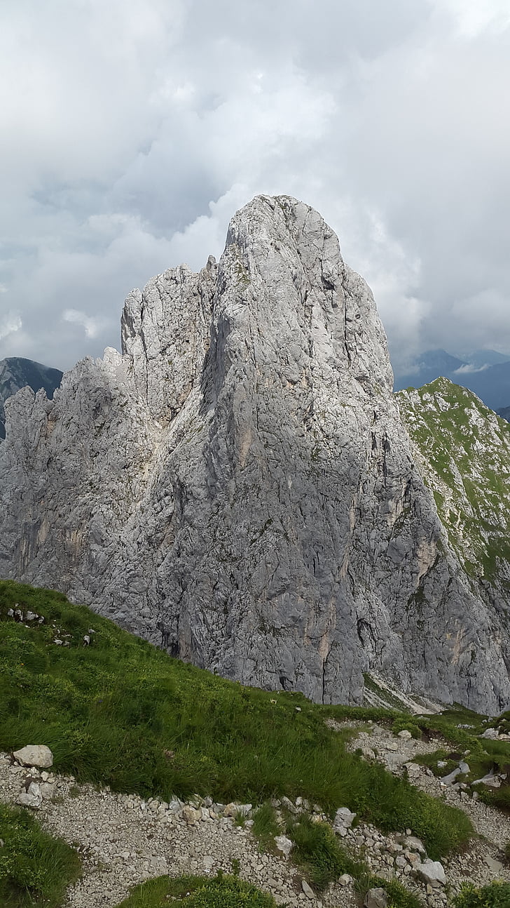 Gimpel, tannheim, alpint, fjell, Østerrike, Tirol, Rock