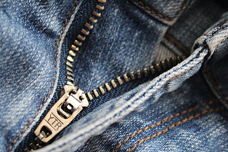 zip, Dżinsy, Odzież, z bliska, metalu, mody, Spodnie