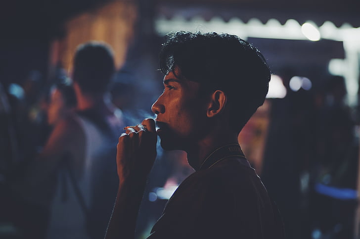 cigarret, home, persona, fumar, música, rendiment, músic