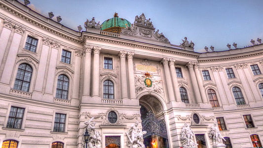 a palota, emlékmű, épület, építészet, Bécs, Ausztria, nézet