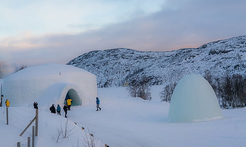 Norvēģija, Kirkenes, snowhotel, daba, ārpus telpām, debesis, mākoņi