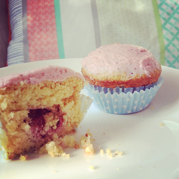 Muffin, taart, bak, gebak kunst, kuiken, kleine cakes, cupcakes