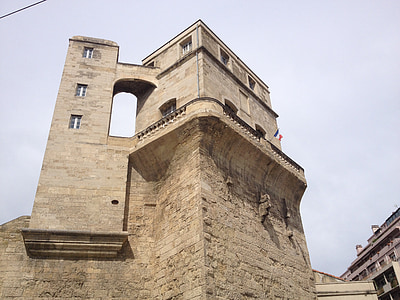 toren, architerture, de babote-toren, Montpellier, Frankrijk