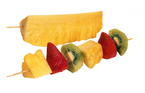 frukt, frukt spyd, frukt, søt, deilig, sunn, vitaminer