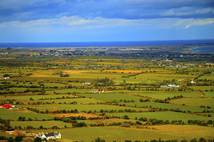 Castlegregory, Comtat de kerry, Perspectiva desbordada, escena rural, natura, l'agricultura, Europa