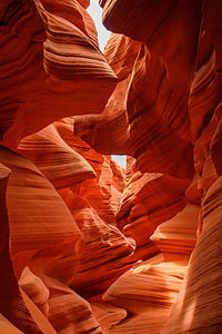 garganta do antílope, página de vídeo, Arizona, rocha, arenito, Canyon, Geologia