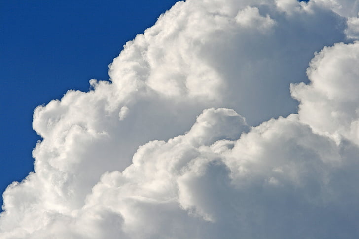 chmury Cumulus, chmury, duży, biały, gęste, Cumulus, niebo