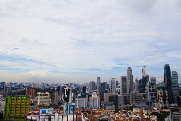 Singapur, linnaruumi, panoraam, Urban, Aasia, Singapuri siluetile