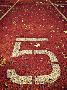sports ground, red, number, five, pay, digit, arrangement
