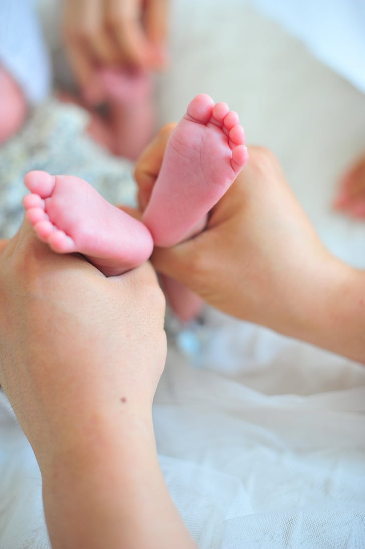 chaussures de bébé, Hart, pied, cent jours