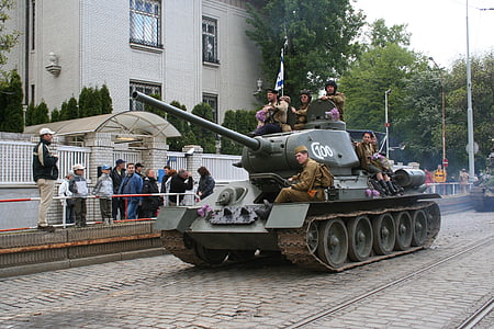 탱크, 프라하의 해방, 쇼, 군인, 탱크, 군사 퍼레이드, 역사