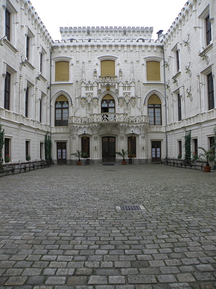 grad, Hluboká, Južna Češka, arhitektura, dvorec