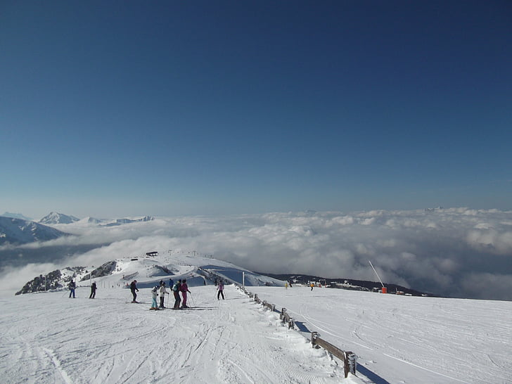 stok narciarski, teren narciarski, stok narciarski, dla narciarzy, narciarskich kurortów Chamrousse, zimowe, śnieg