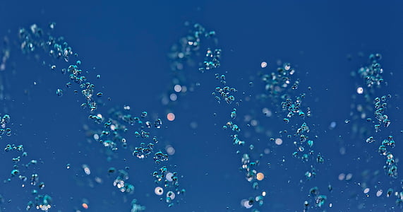 modrá, bublina, vyčistit, detail, přetažení, dropletu, kapalina