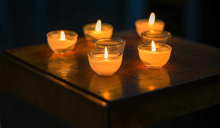background, candle, candlelight, church, chapel, flame, light