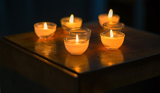 Hintergrund, Kerze, Candle-Light, Kirche, Kapelle, Flamme, Licht