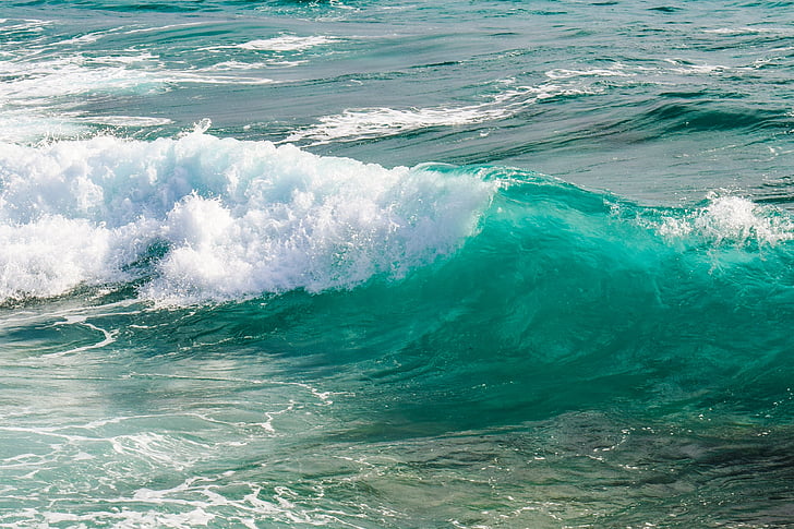 val, koji razbija, pjena, sprej, more, priroda, Vjetar