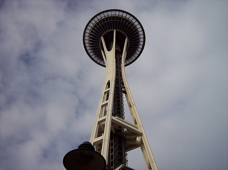 wieży Space needle, Seattle, Skyline, Miasto, centrum miasta, Wieża, Widok