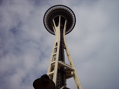 aguja del espacio, Seattle, Skyline, ciudad, Centro de la ciudad, Torre, Ver