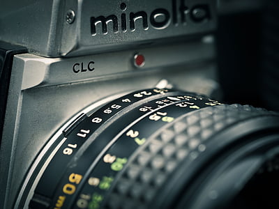 photo camera, camera, minolta, photograph, old, nostalgia, vintage
