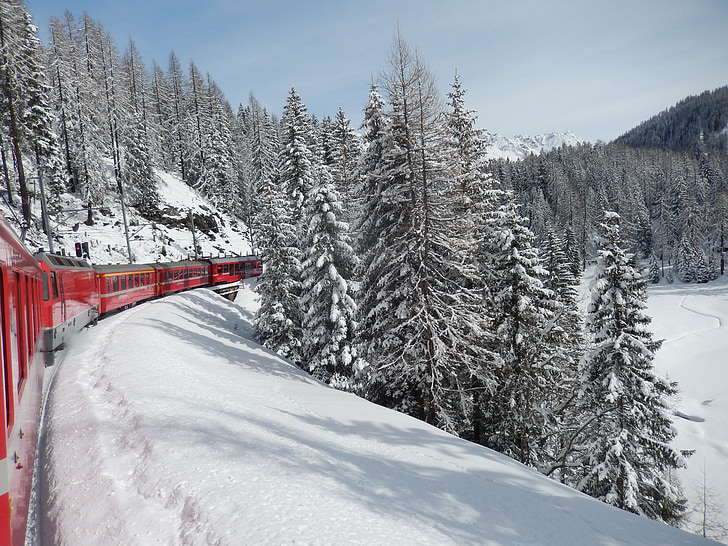 rähtische railway, graubünden, narrow gauge