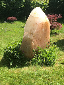 Guardião da terra, pedra, jardim, Deco, cristal, cristal de rocha
