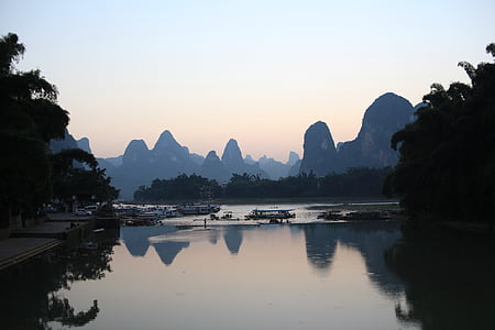 xingping, o rio li, montanha, água