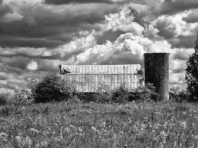 barn, farm, rustic, monochrome, black and white, country, old
