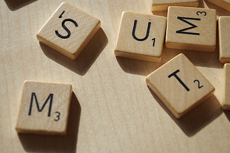 Scrabble, hra, dlaždice, náhodné, slovo, hrať, puzzle