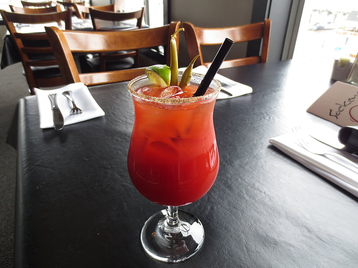 cocktail, Caesar, glas