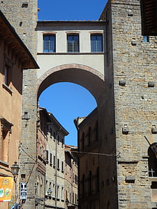 Volterra, Palais, bâtiment, médiévale, architecture, Toscane, vieille ville