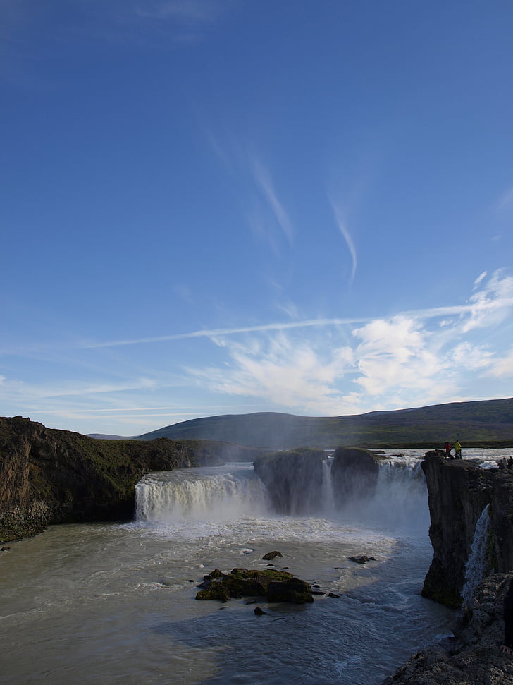 Islande, paysage, chute d’eau, eau
