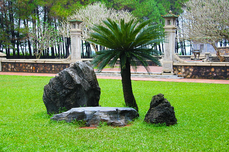 jardín de rocas, Japonés, Zen, jardín, roca, piedra, Jardín Japonés