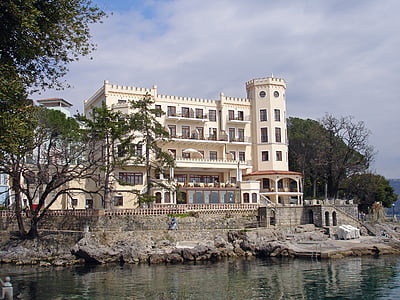 Hotel, Kroatië, Hotel miramar, verleden, Europa, Opatija, Riviera