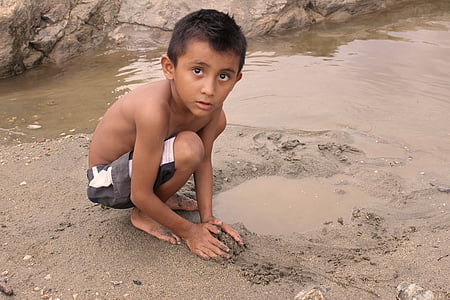 เด็ก, แม่น้ำ, ในวัยเด็ก, น้ำ, หน่วยความจำ, chatino, ความยากจน