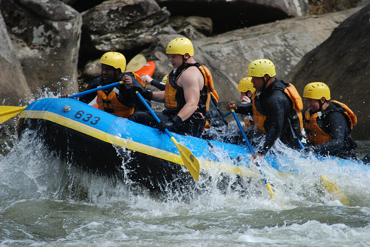 whitewater rafting race, competition, all military, challenge, action, team, teamwork