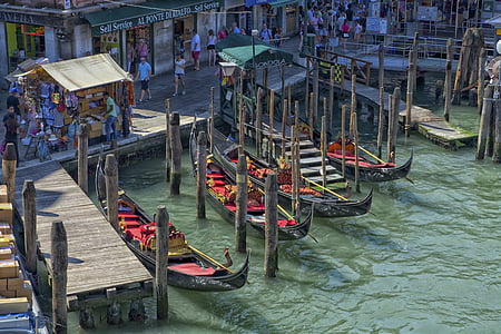 góndolas, Venecia, agua, Italia, gondolero, Venezia, Venecia - Italia