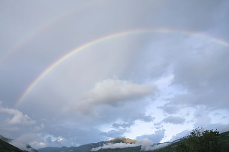 Rainbow, Natura, krajobraz, niebo