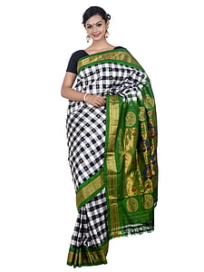 bruiloft saree, collectie, paithani saree, paithani zijde, Indiase vrouw, mode, model