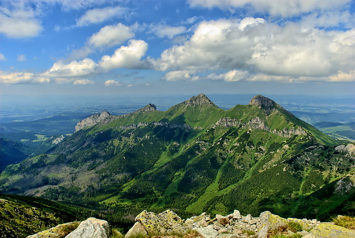 Tatry, Eslováquia, paisagem, vista superior, montanhas, modo de exibição, natureza