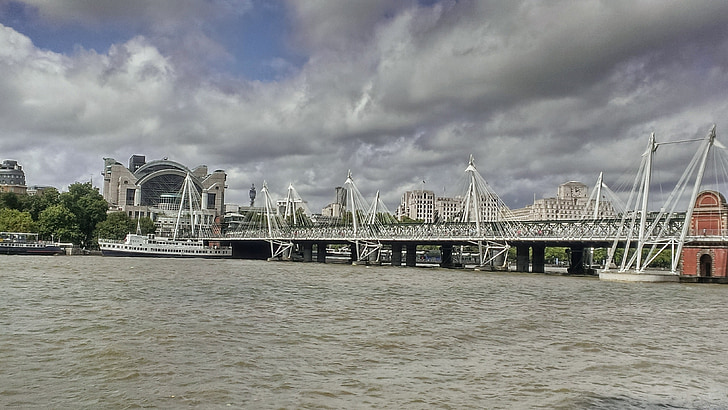 Storbritannien, London bridge, Themsen