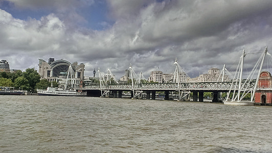 Reino Unido, ponte de Londres, o rio Tâmisa