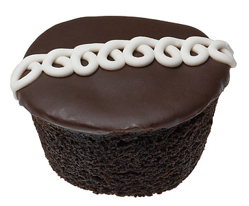 cupcake, hostess, icing, squiggle, frosted, chocolate, snack