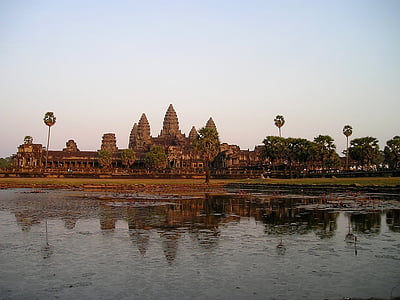 Angkor, Wat, Kambodja, templet, Southeast, Asia, så