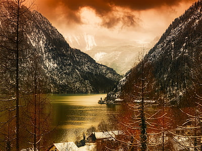 Österrike, landskap, natursköna, bergen, dalen, ravin, Gorge