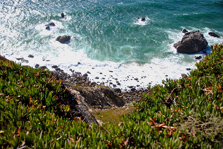 Surf, Atlantic, Rock, havet, Capo-rocca, Portugal, Sintra