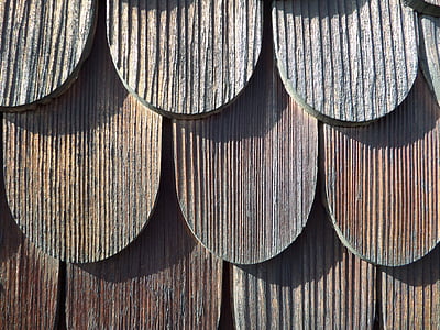 bois, bardeau, façade, Allgäu, mur, revêtement de façade, bardeau de bois