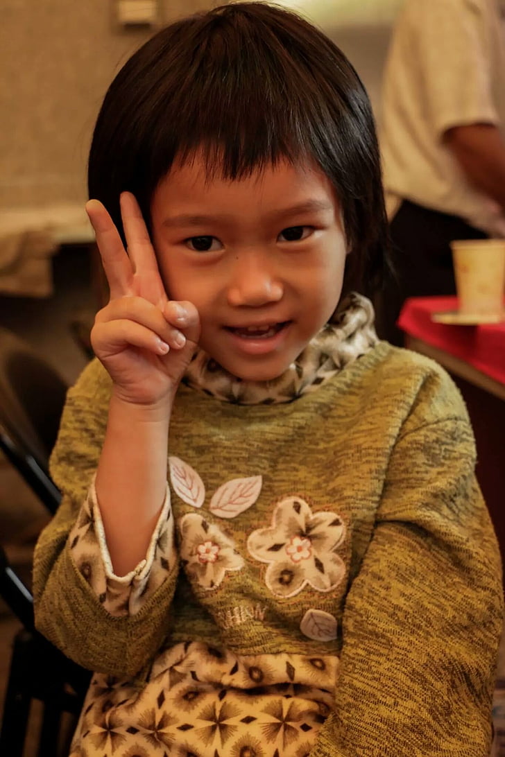 Taiwan, Lukang, arco-íris, pequeno, meninas, retrato, criança