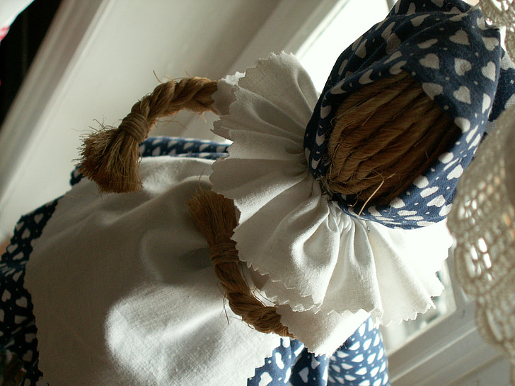 doll, blue, white, souvenir, female, skirt, agricultural